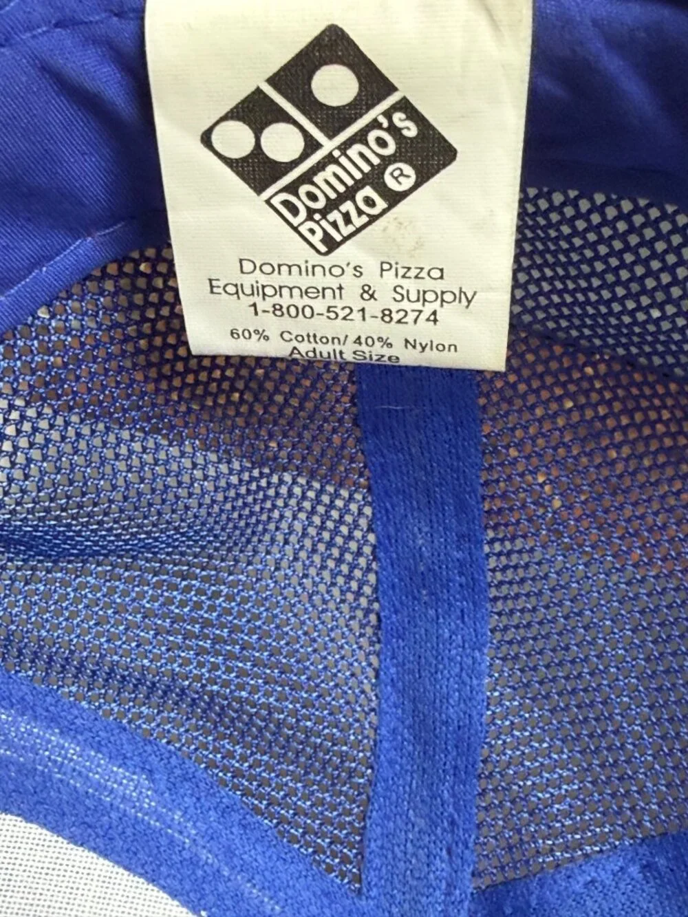 Dominos Pizza Vintage Blue & Red Mesh Snapback Hat